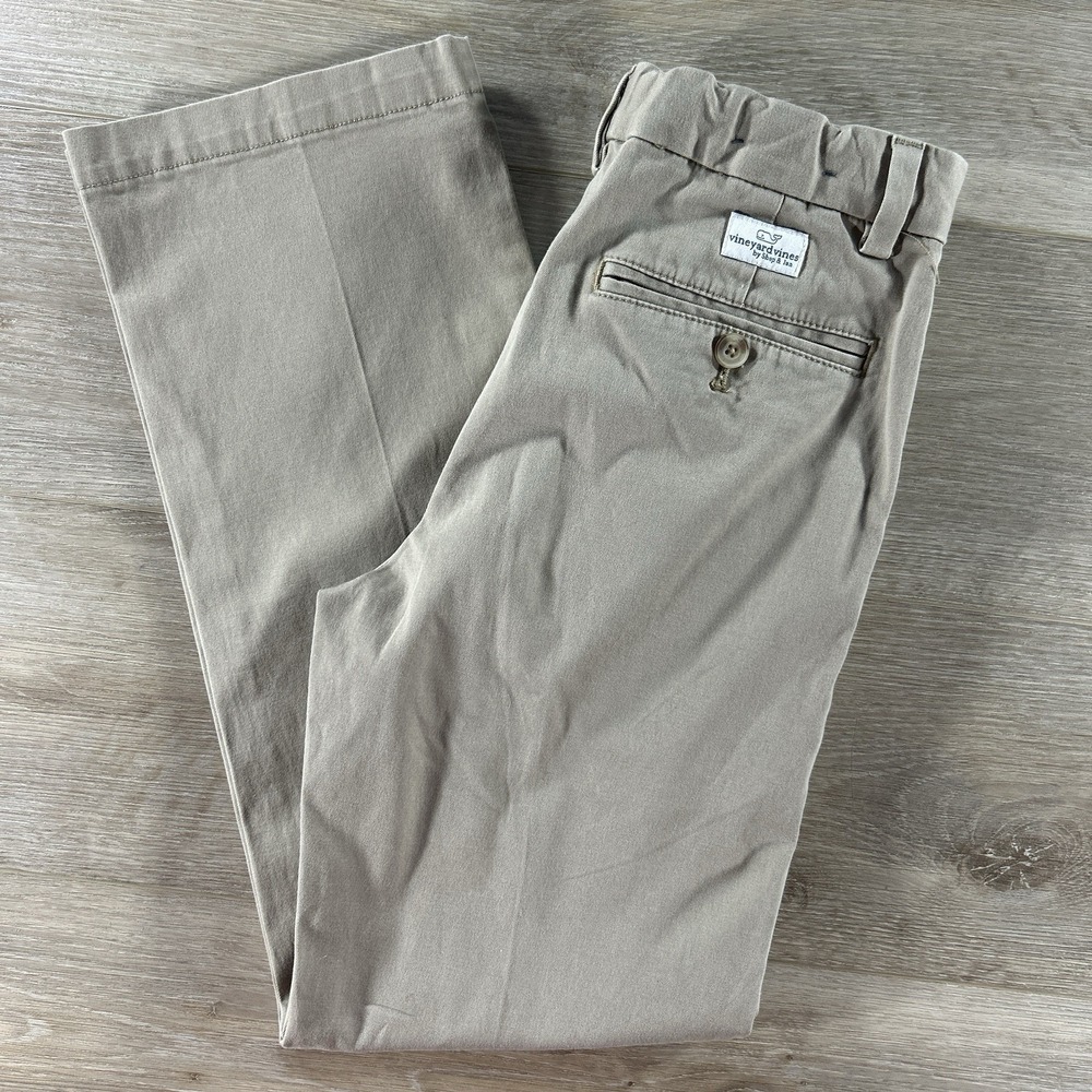 Vineyard Vines Boys Size 14 Khaki‎ Chino Pants Cotton Adjustable Waist